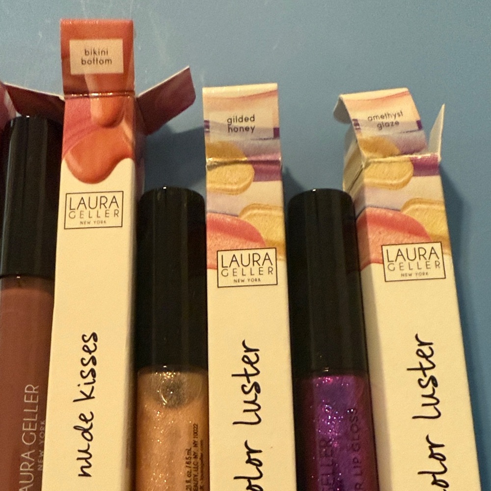 Laura Geller Baked Gelato Swirl Illuminator and Lip Gloss Collection, Blush x 2 - Picture 4 of 5